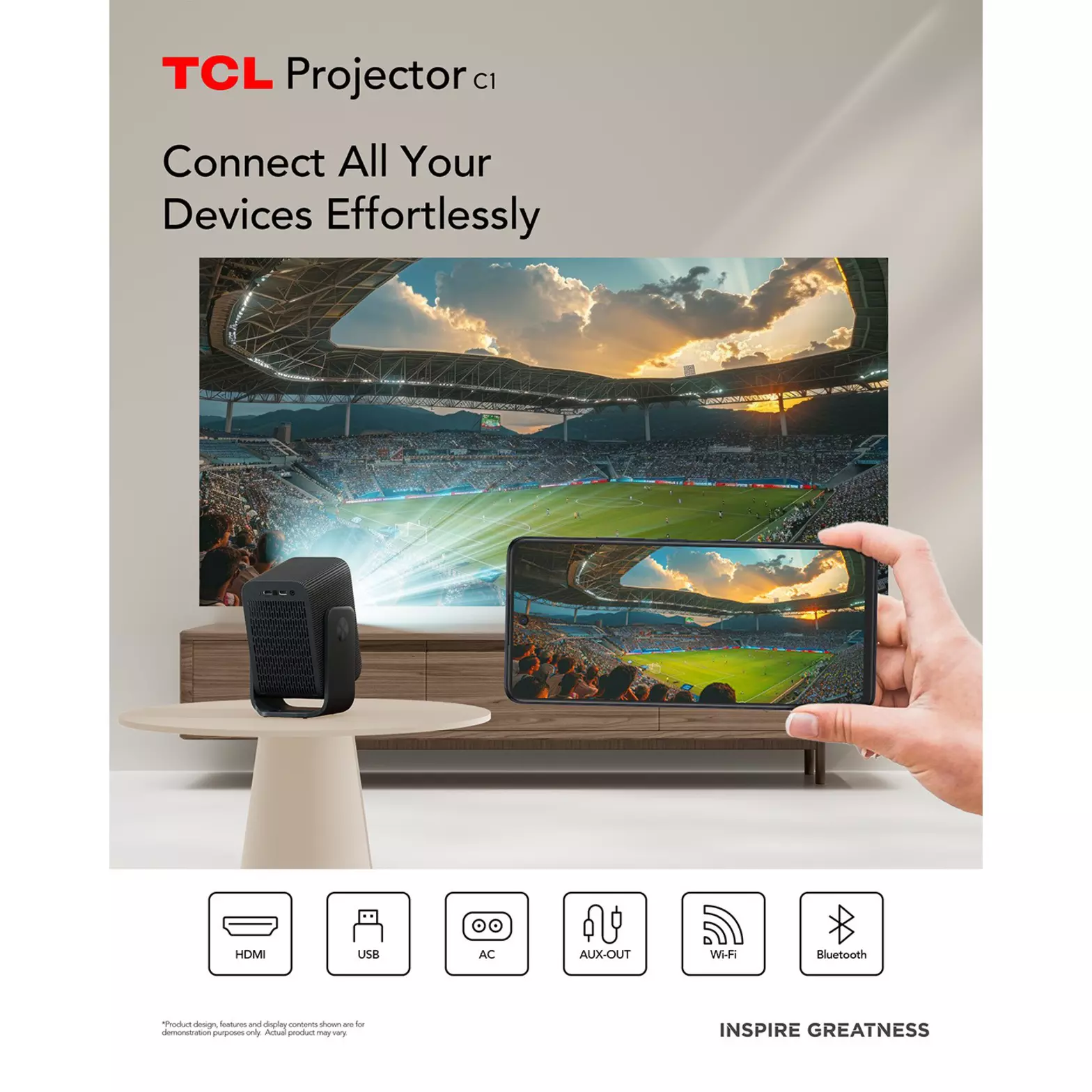 TCL Smart Projector C1 Grey | EE