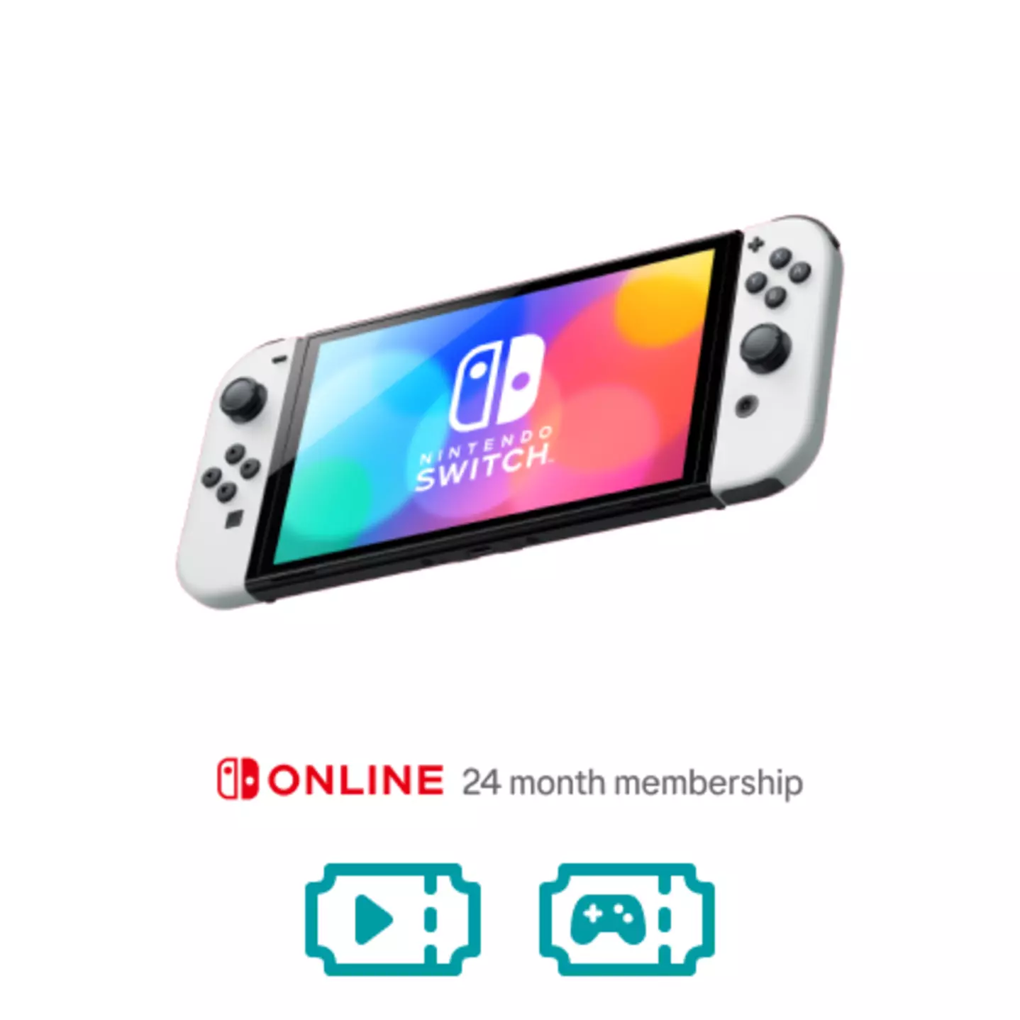Nintendo Switch OLED 24 month bundle with Nintendo Switch Online and more White EE