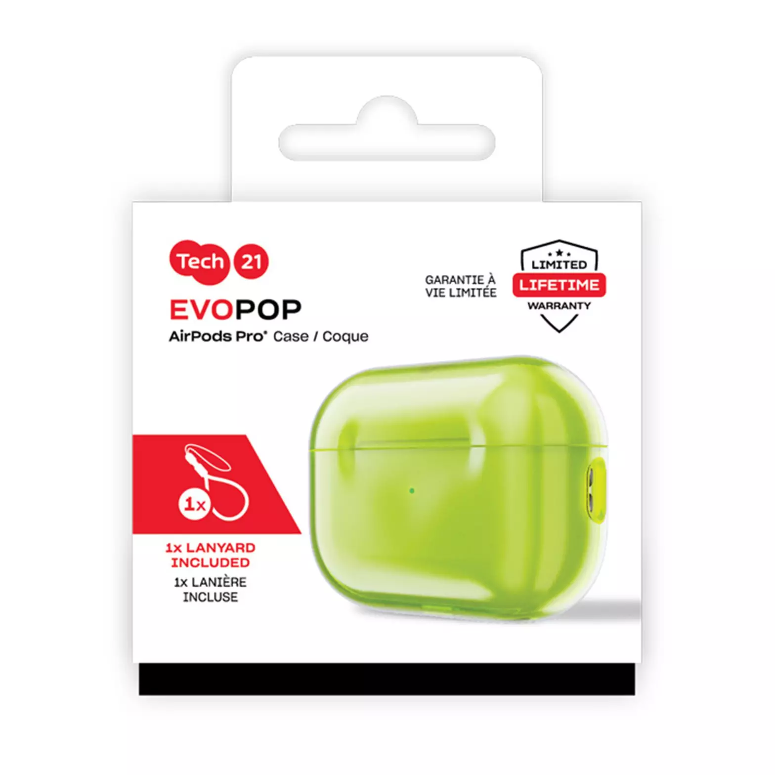 Tech21 AirPods Pro 2 Case with Wristband Lime | EE